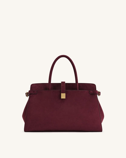 Saige Suni Süet Tote Çanta - Bordo