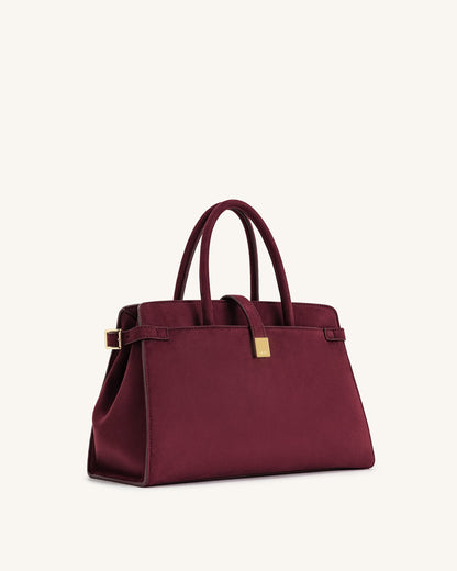 Saige Suni Süet Tote Çanta - Bordo