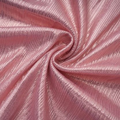 Alchimie Pink Glossy Pleated Maxi Dress