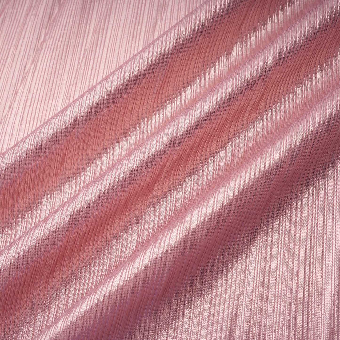 Alchimie Pink Glossy Pleated Maxi Dress