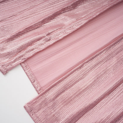 Alchimie Pink Glossy Pleated Maxi Dress