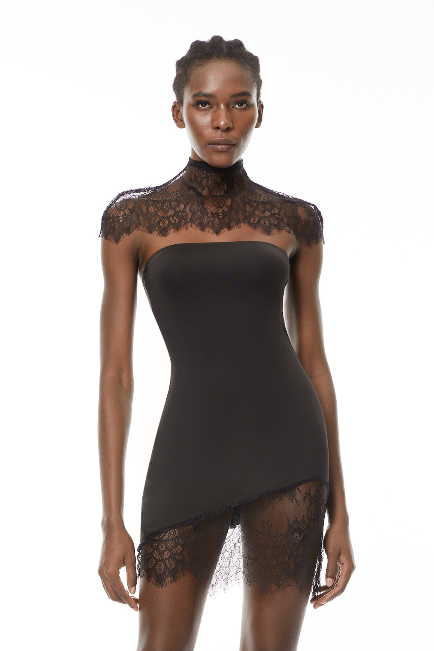Alvaro Black Lace Shawl & Dress Set
