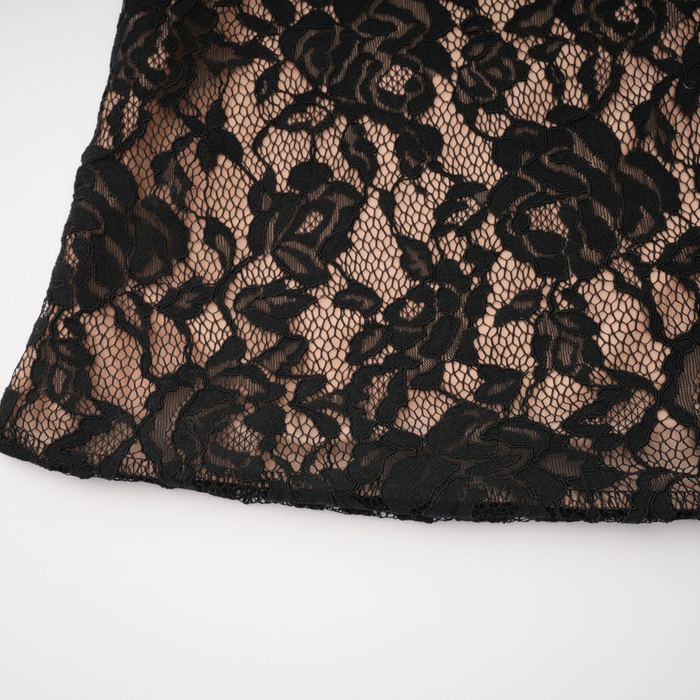 Andrea Black Keyhole Lace Maxi Dress with High Thigh Slit