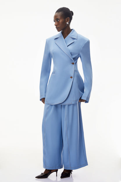 Annabelle Blue Asymmetrical Blazer & Trouser Set