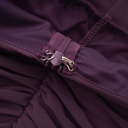 Annabelle Purple Off Shoulder Ruched Maxi Dress with Twist Front
