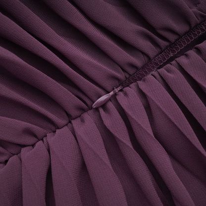 Annabelle Purple Off Shoulder Ruched Maxi Dress with Twist Front