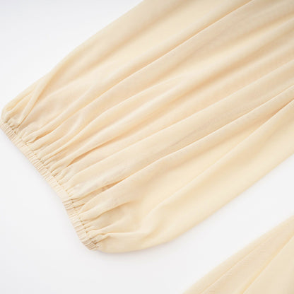 Annabelle Yellow Lantern Sleeve Pleated Maxi Dress