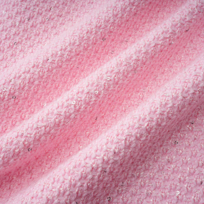 Ásdís Pink Sequined Knit Cardigan & Skirt Set