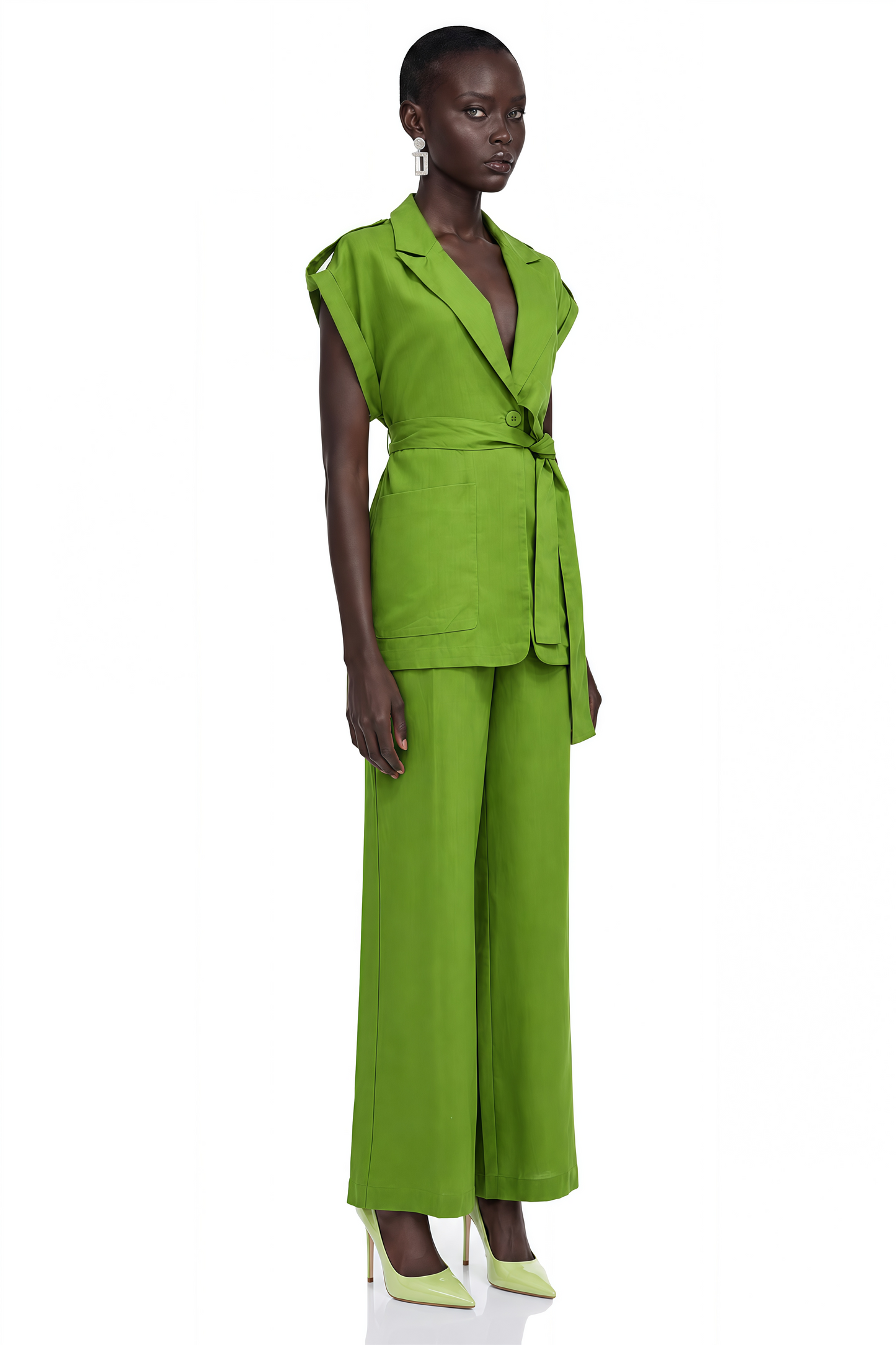 Bernice Emerald Green Cap Sleeve Blazer & Trouser Set