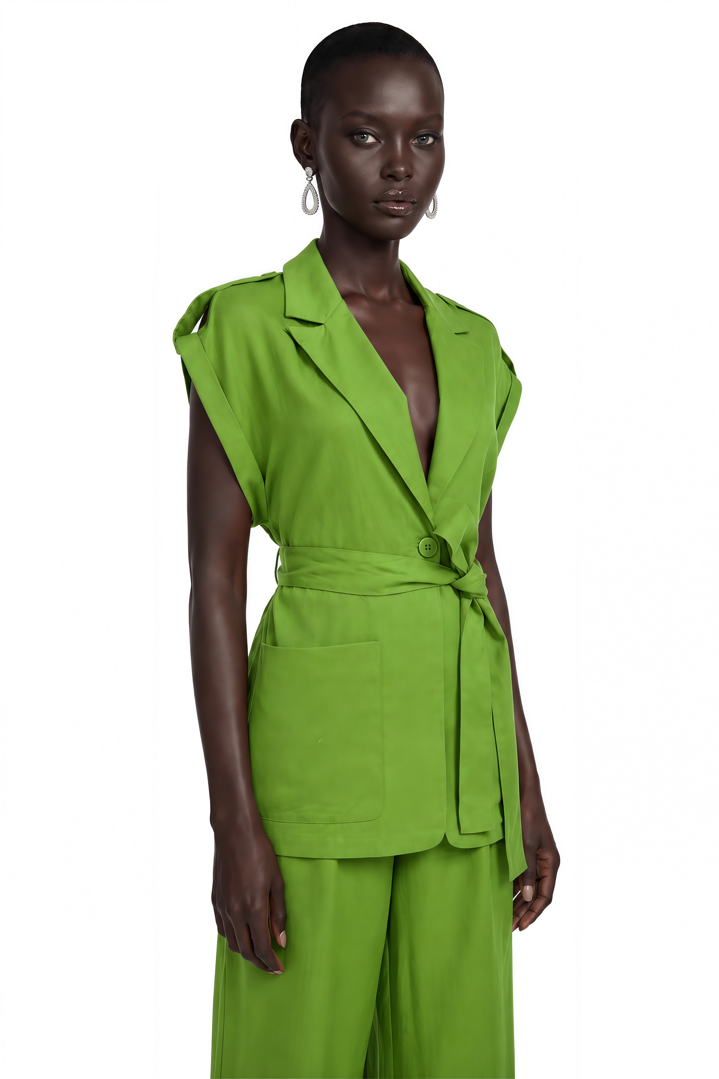 Bernice Emerald Green Cap Sleeve Blazer & Trouser Set