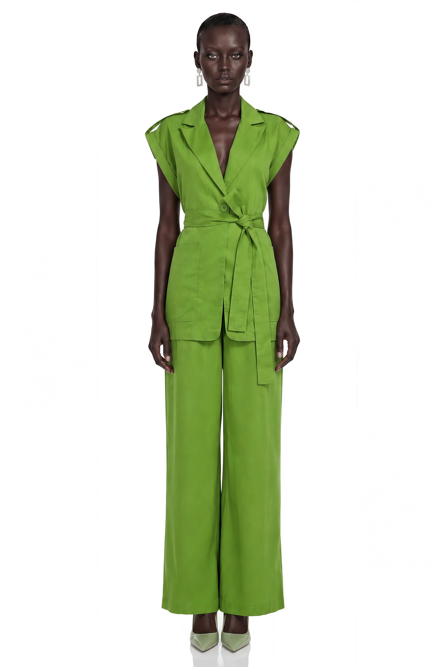 Bernice Emerald Green Cap Sleeve Blazer & Trouser Set