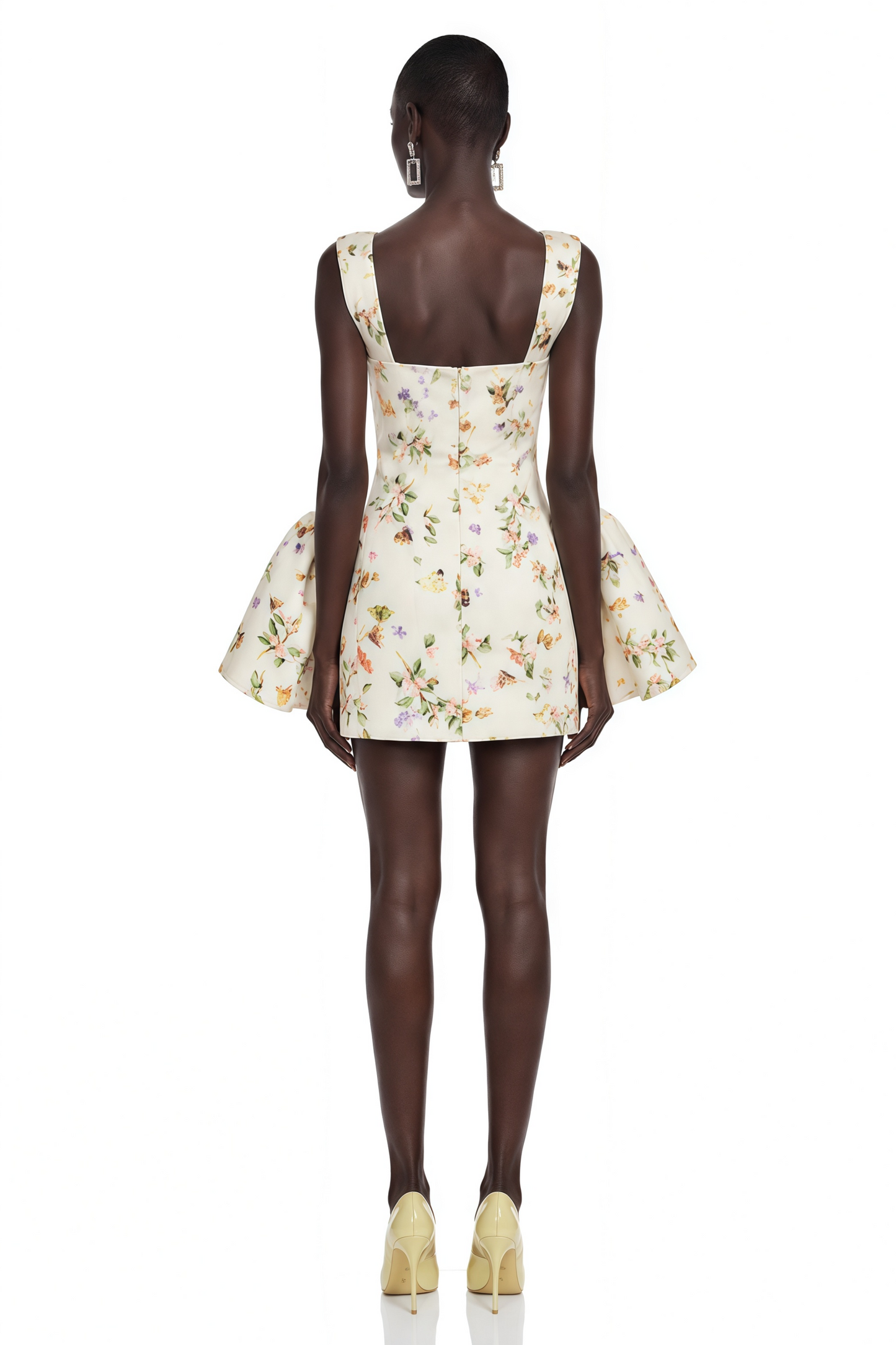 Brielle White Floral Print Corset Mini Dress