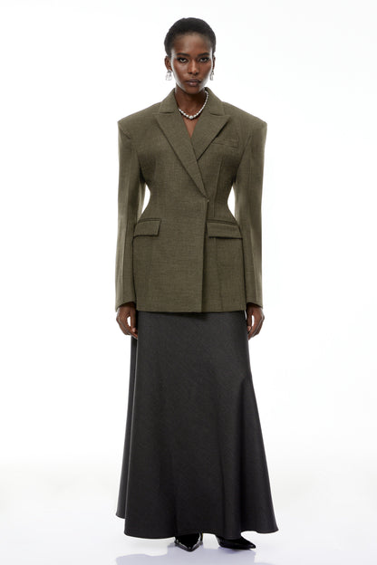 Caspian Green Asymmetrical Oversize Blazer