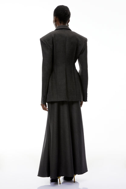 Caspian Grey Asymmetrical Oversize Blazer