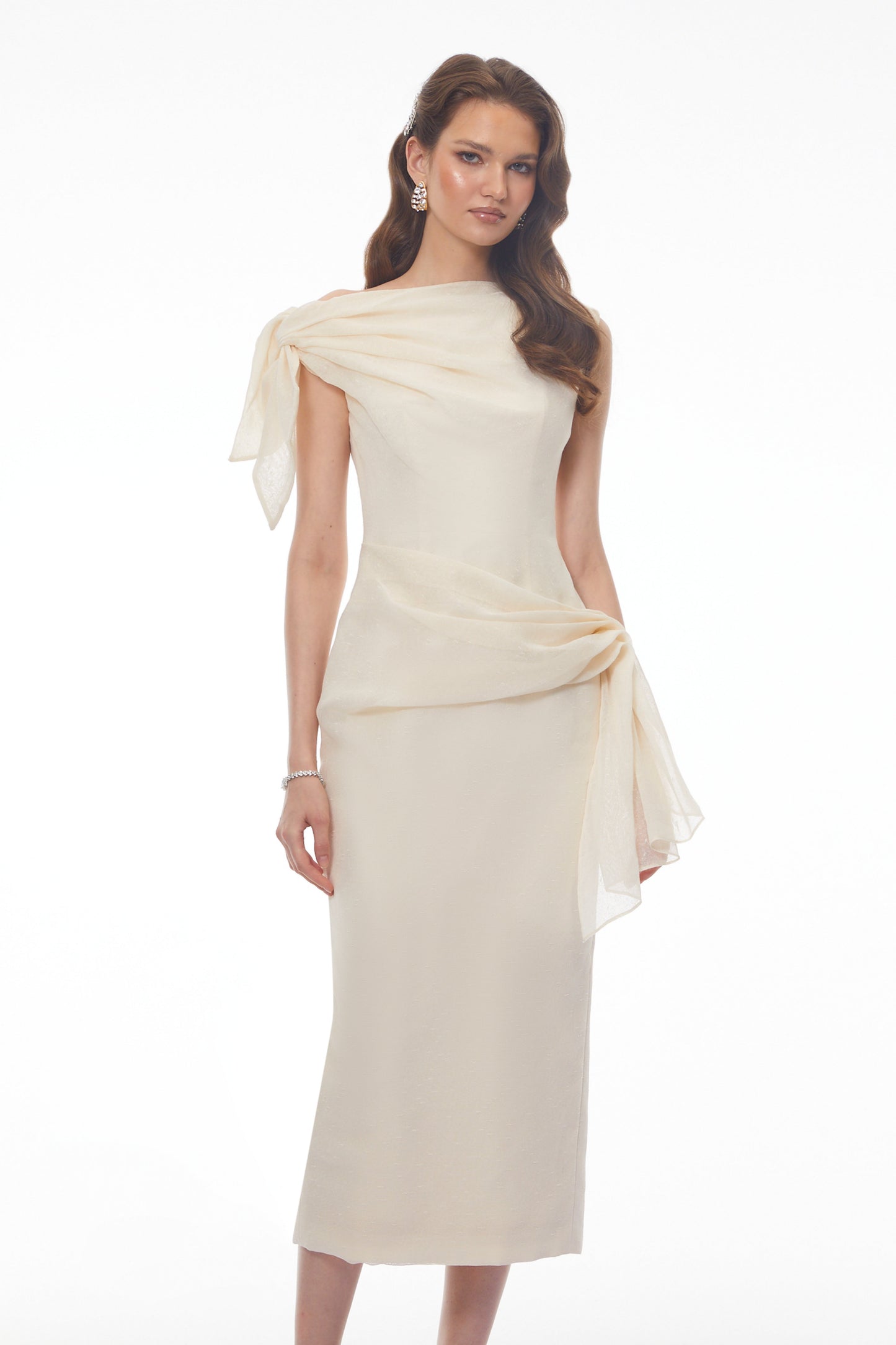 Catalina White Sleeveless Oversized Midi Dress