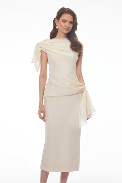 Catalina White Sleeveless Oversized Midi Dress