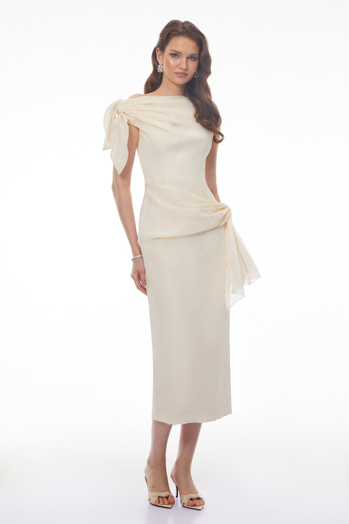 Catalina White Sleeveless Oversized Midi Dress