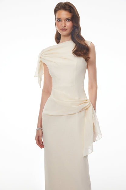 Catalina White Sleeveless Oversized Midi Dress