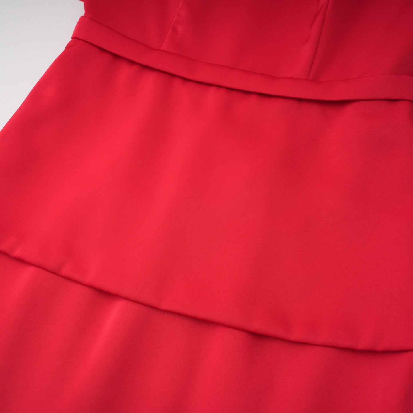 Cevher Red Fishtail Maxi Dress with Cape