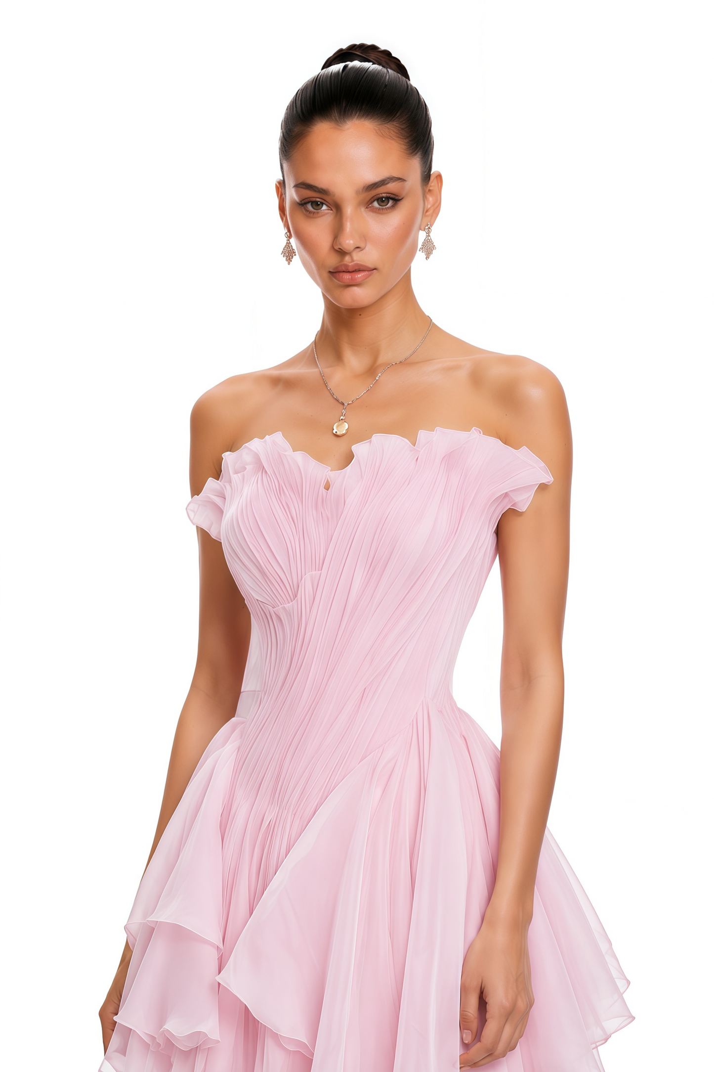 Charlotte Pink Off Shoulder Ruffled Mini Dress