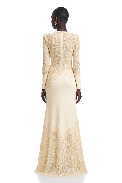 Mathilde White Embroidered Maxi Dress