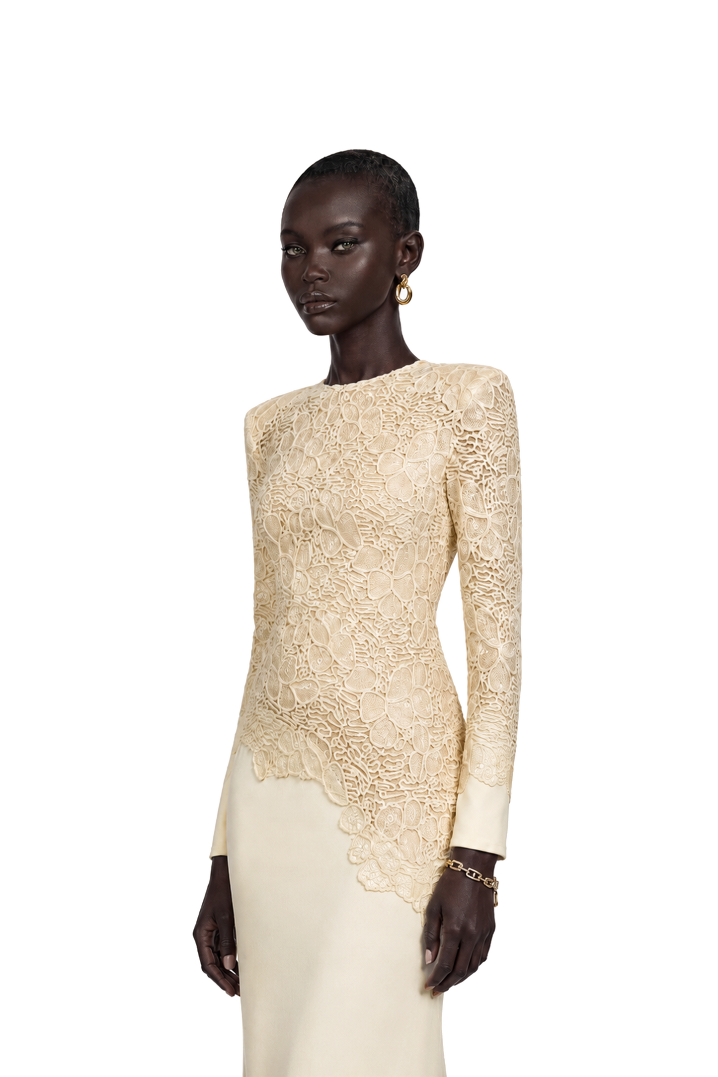 Mathilde White Embroidered Maxi Dress