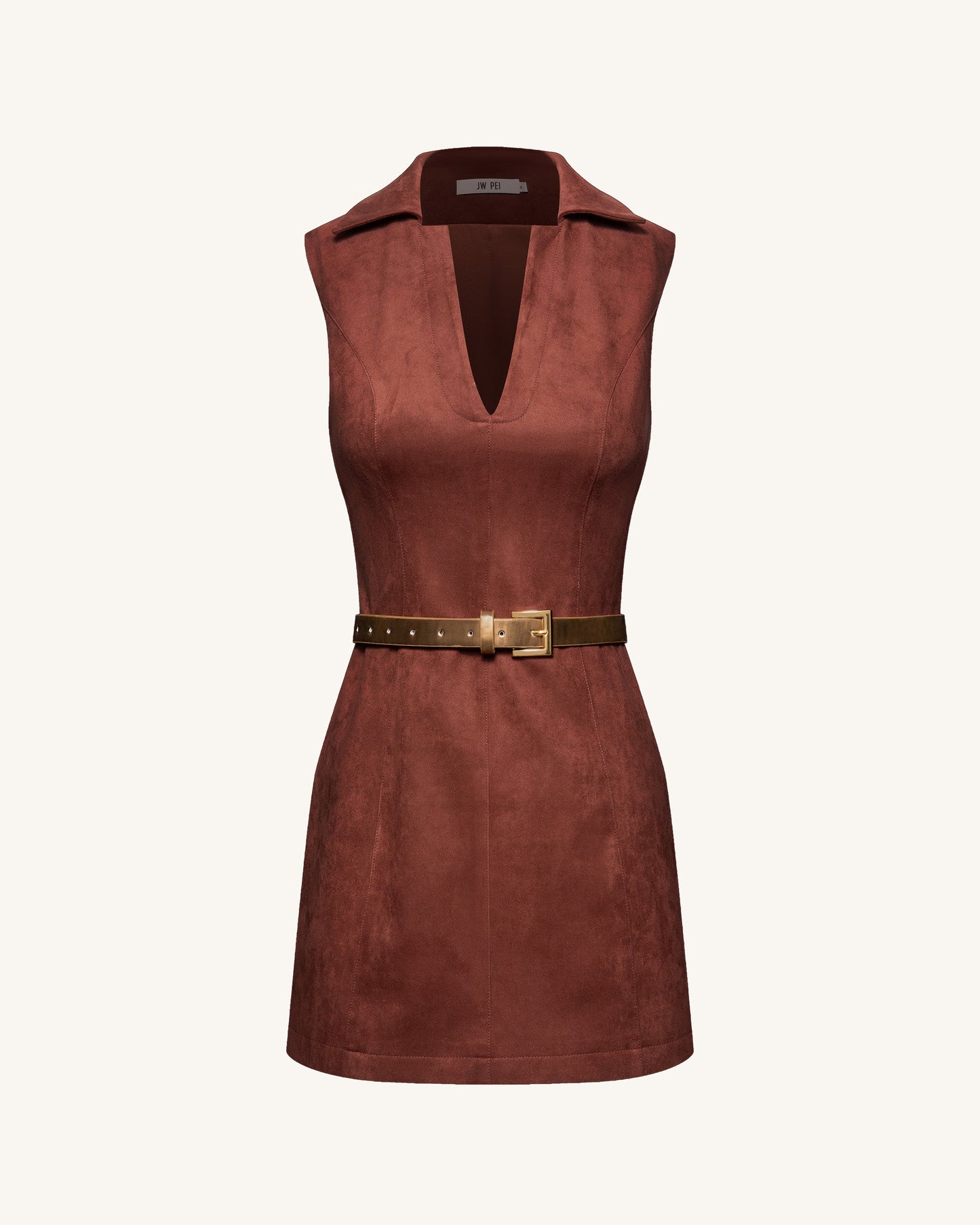 Ariana Kolsuz Suedes Mini Elbise - Bordo