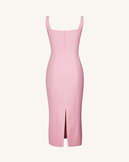 Garden Grace Kalem Elbise Kesim Elbise - Pembe