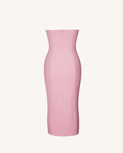 Petal Perfection Kokteyl Elbise - Pembe