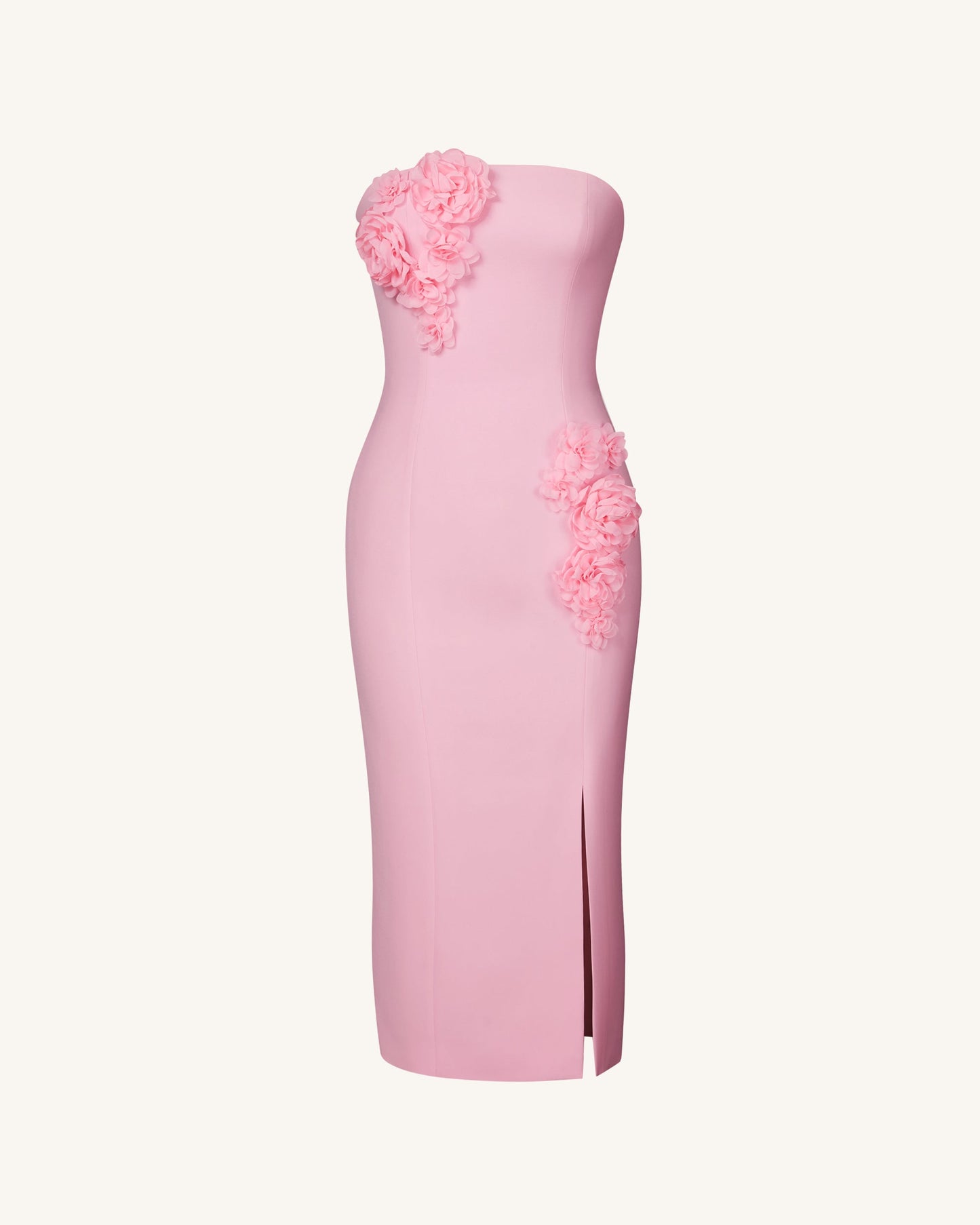 Petal Perfection Kokteyl Elbise - Pembe