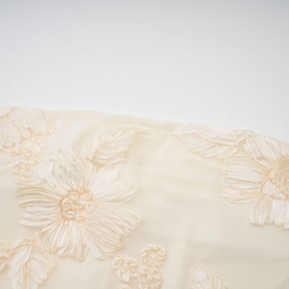 Melanie neutrals embroidered off-shoulder maxi dress