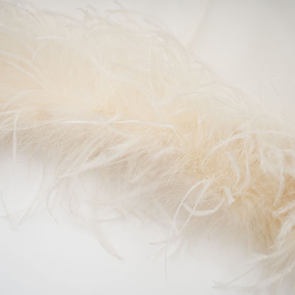 Adrienne White Feather Trim Mini Dress