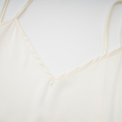 Adrienne White Feather Trim Mini Dress