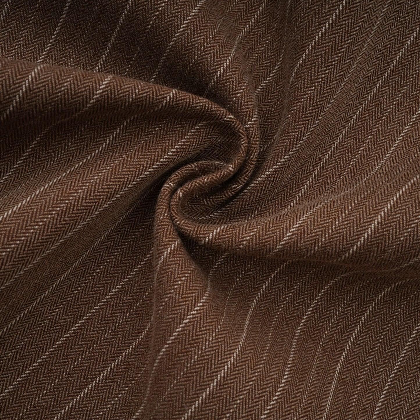 Clémence Brown Striped Trench Coat & Trousers Set