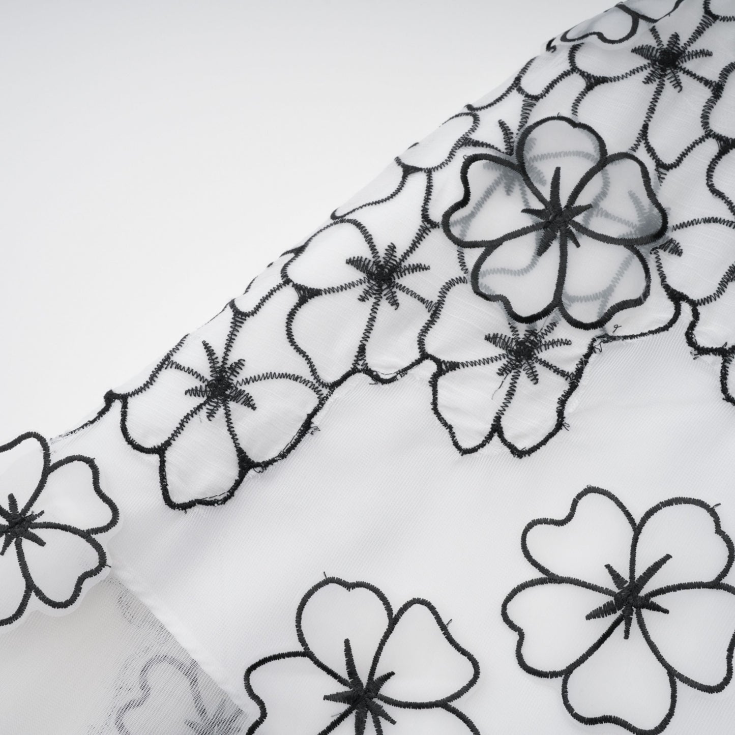 Yaelle White Floral Appliqué Tulle Midi Dress