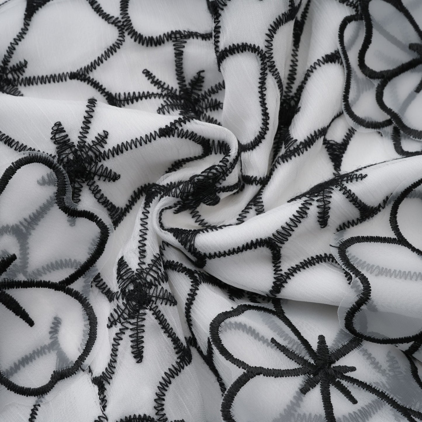 Yaelle White Floral Appliqué Tulle Midi Dress
