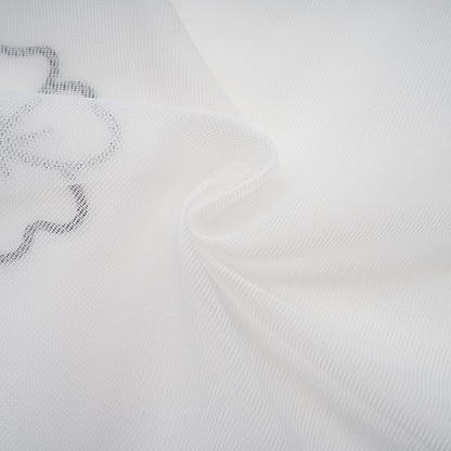 Yaelle White Floral Appliqué Tulle Midi Dress