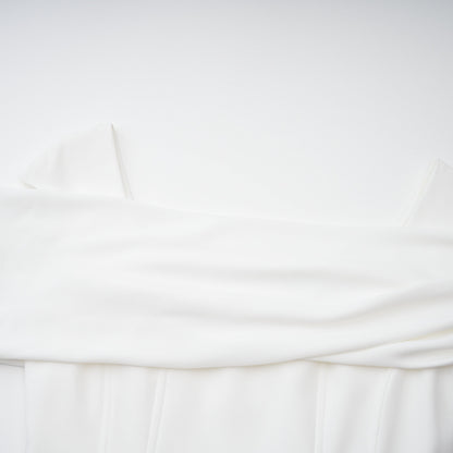 Solara White Draped Midi Dress