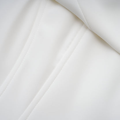 Solara White Draped Midi Dress