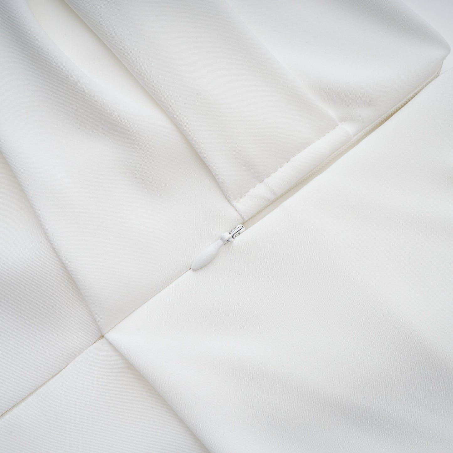 Solara White Draped Midi Dress