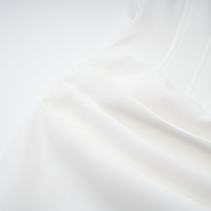 Solara White Draped Midi Dress