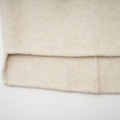 Cecilia White Belted Fur Trim Coat