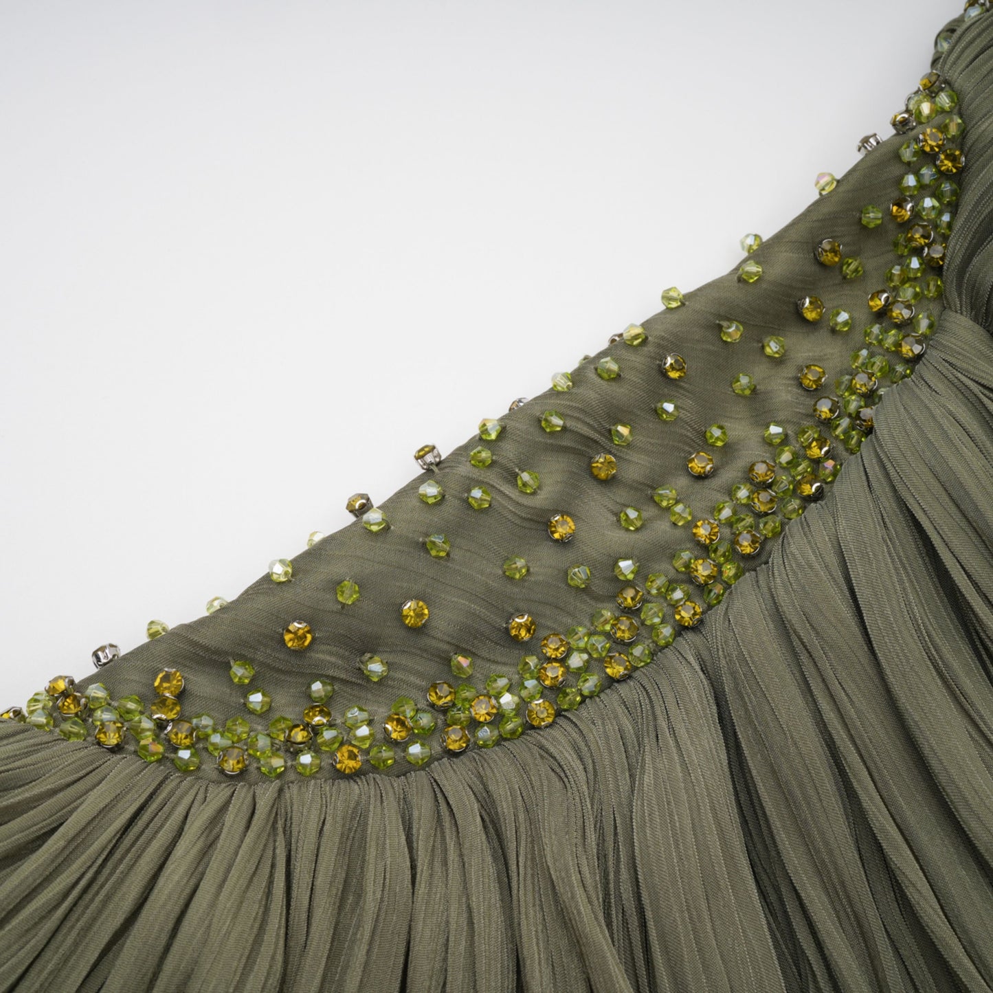 Katrin Green One Shoulder Ruched Maxi Dress