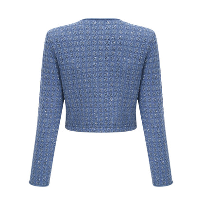Ghislaine sequin-embellished jacket & trousers matching set