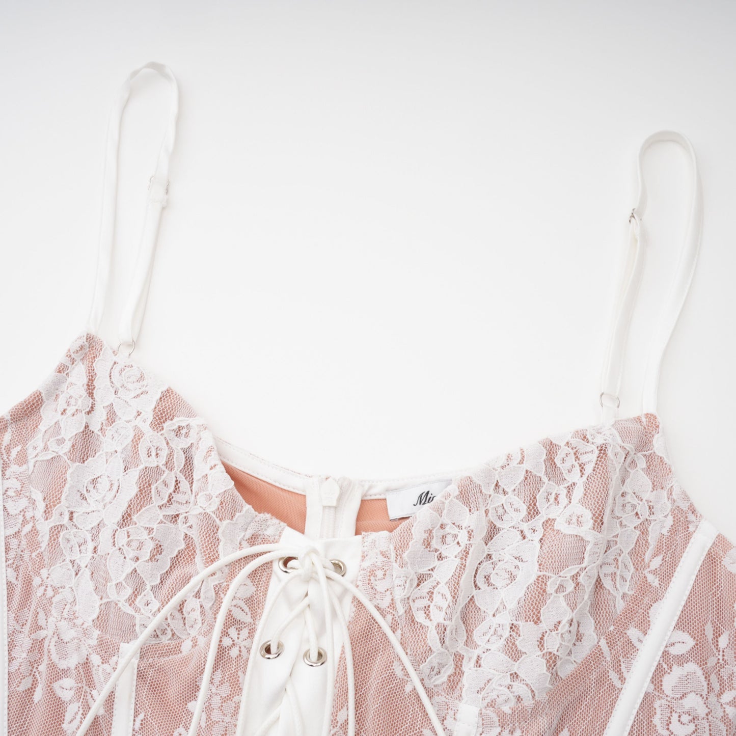 Jacinthe Brown Lace Up Bustier Mini Dress