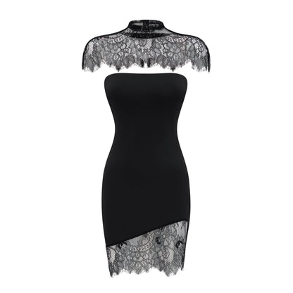 Alvaro Black Lace Shawl & Dress Set