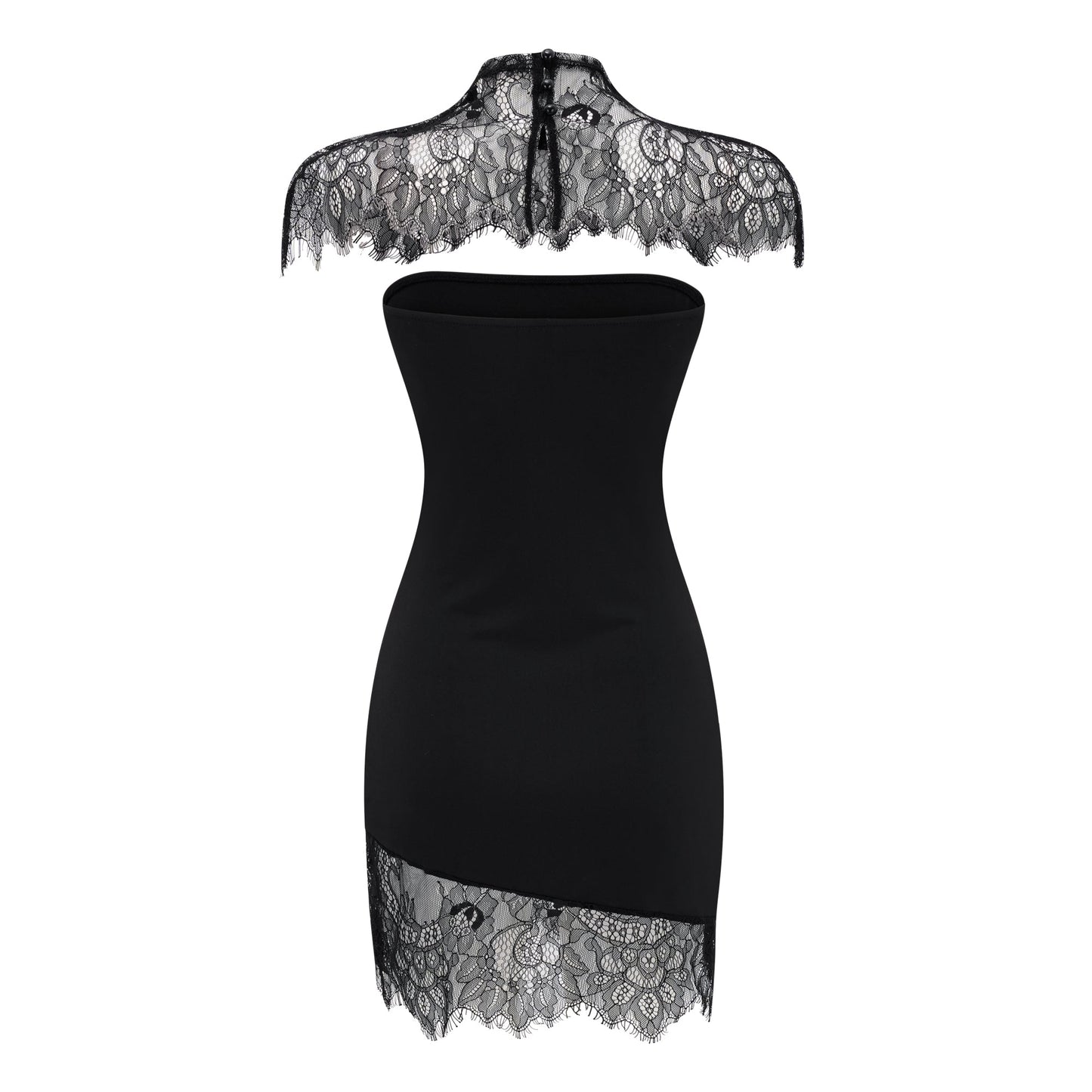 Alvaro Black Lace Shawl & Dress Set