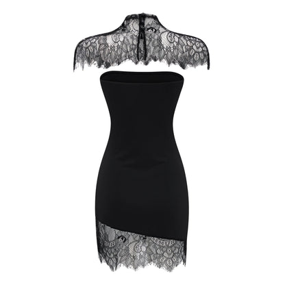 Alvaro Black Lace Shawl & Dress Set