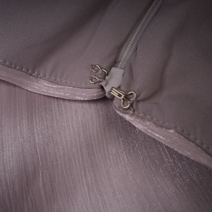 Nerida Silver Turtleneck Ruched Maxi Dress