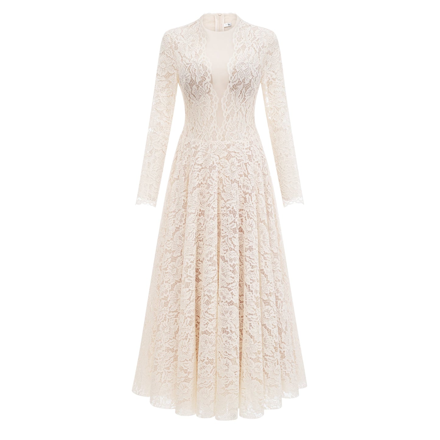 Oliana Ivory Lace Maxi Gown